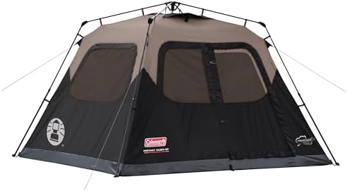 Coleman Instant Tent with 1-Minute Setup, 4/6/8/10 Person Tent with Pre-Attached Poles, Air Vent, & Carry Bag