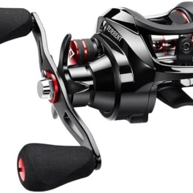 Piscifun Torrent Baitcaster Fishing Reel, 18LB Carbon Fiber Drag Baitcasting Reel, Magnetic Braking System Casting Reel, Available in 7.1:1 and 5.3:1
